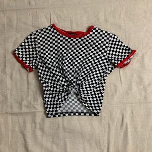 Riot Queen Checkered Crop Top